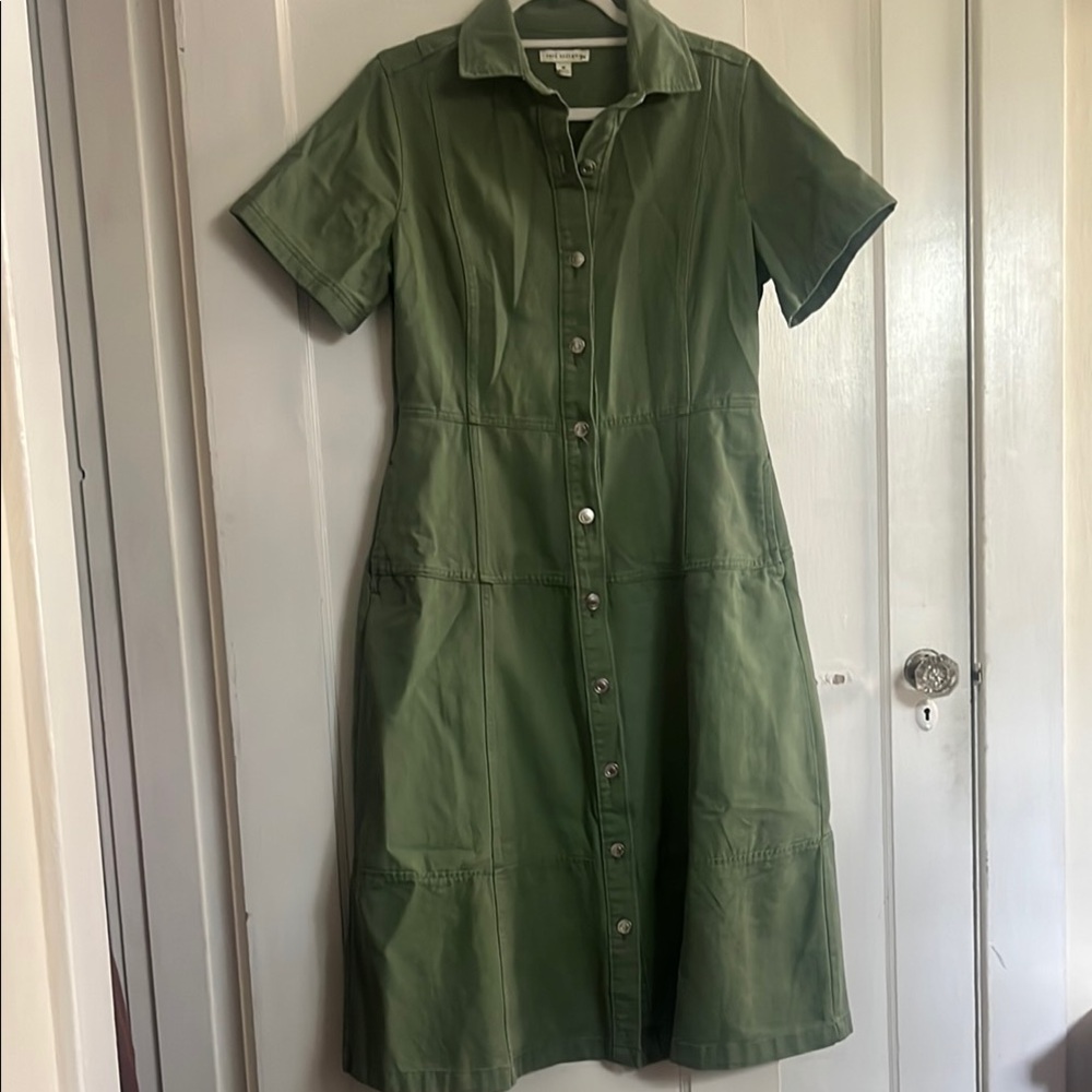 Green Button-Down Dress